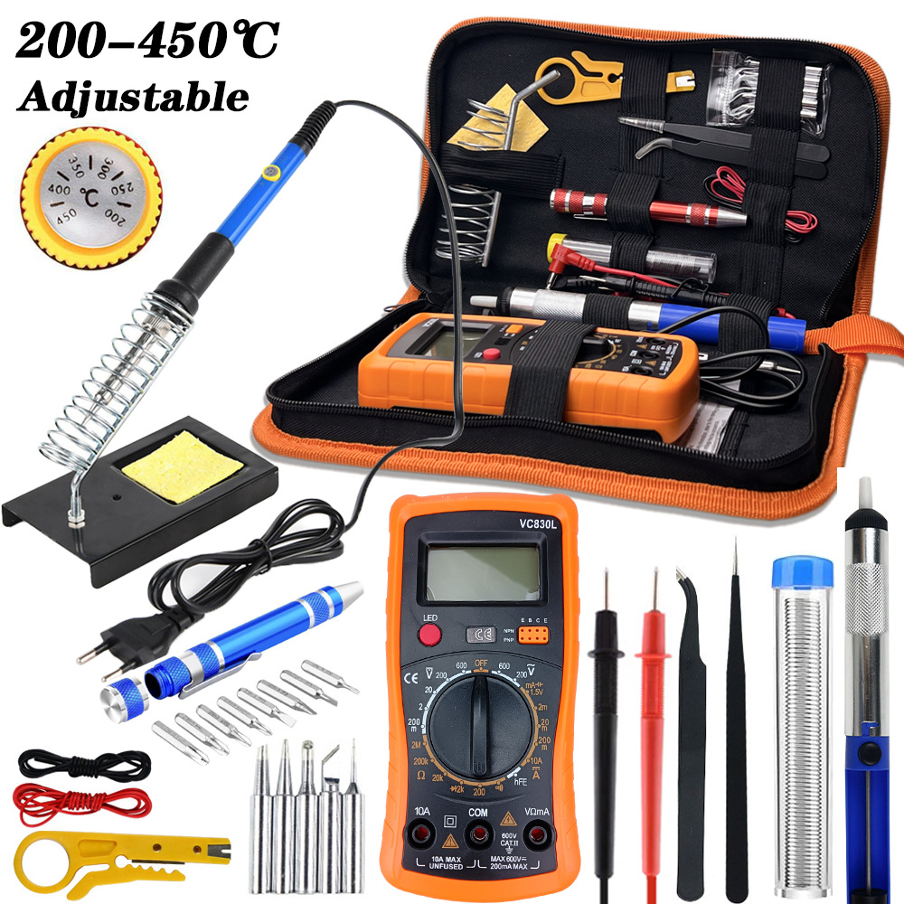 60W Adjustable Temperature Ele - Soldering Iron Kit review and price