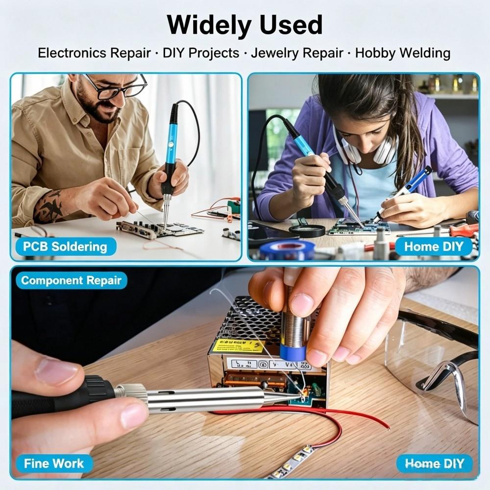 60W Adjustable Temperature Ele - Soldering Iron Kit review and price