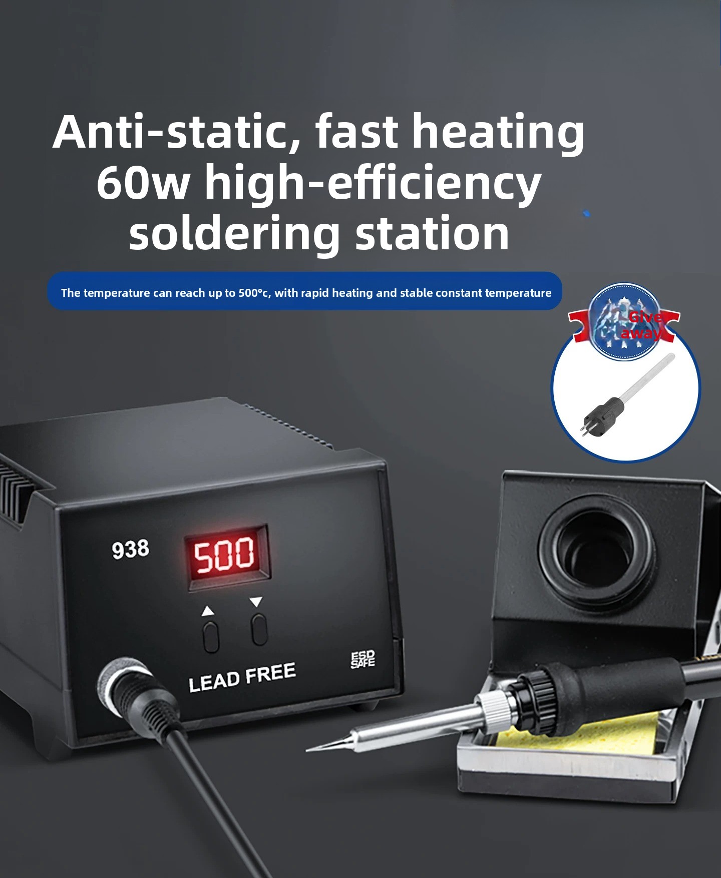 936B 60W Adjustable Temperatur - Diy Electronics Workstation review and price