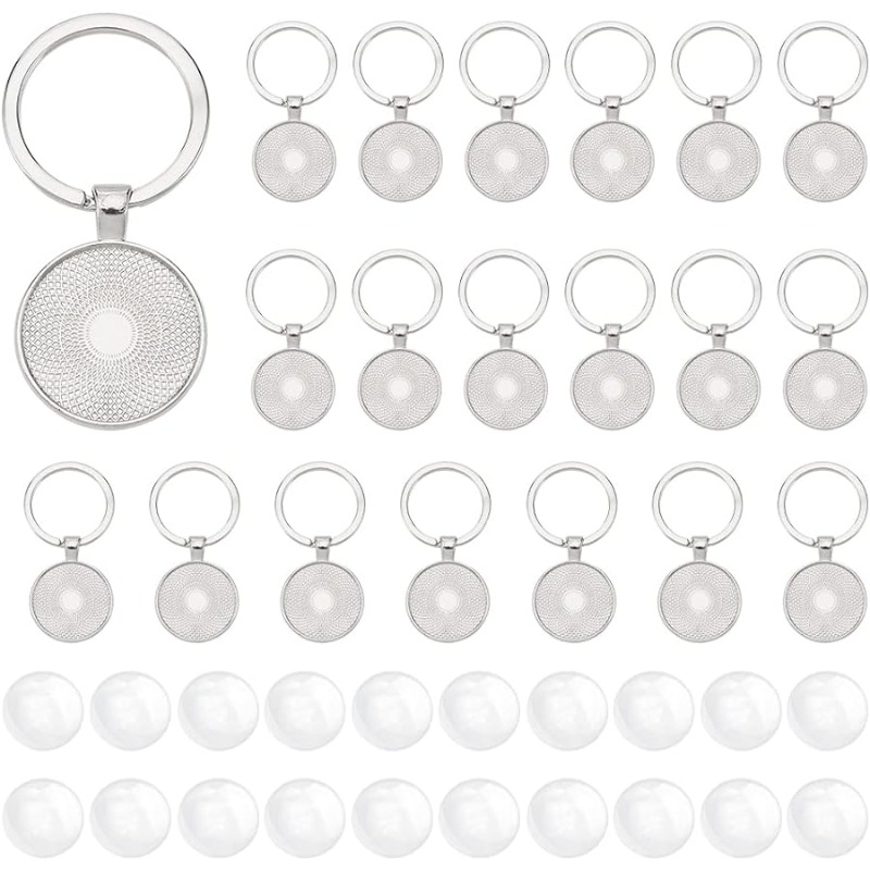 20Pcs Keychain Cabochon Settin - Diy Electronics Websites review and price