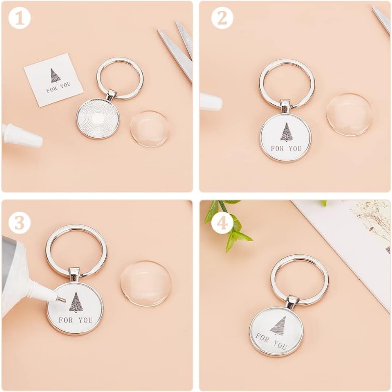 20Pcs Keychain Cabochon Settin - Diy Electronics Websites review and price